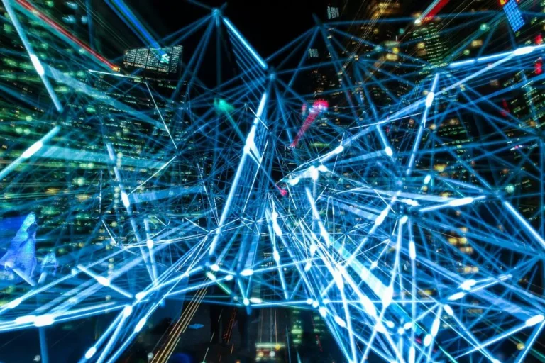 Modern city skyline illuminated by the soft glow of a futuristic Suica card, reflecting off glass windows and creating a mesmerizing light reflection.