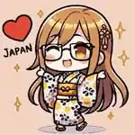 『tourJP by monaka』のmonakaが、自信満々に、でも少し優しく旅行者をエスコートする様子。