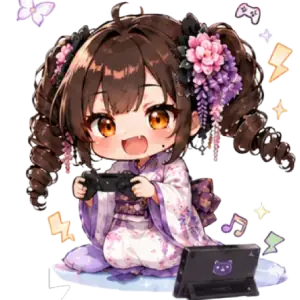 着物姿のTourJP公式ナビゲーター monakaのイラスト
