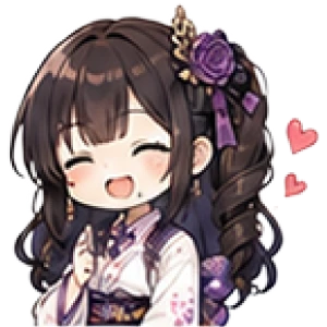 TourJP official navigator monaka, a cheerful chibi Japanese travel guide in a floral kimono, smiling warmly to welcome visitors planning a trip to Japan.